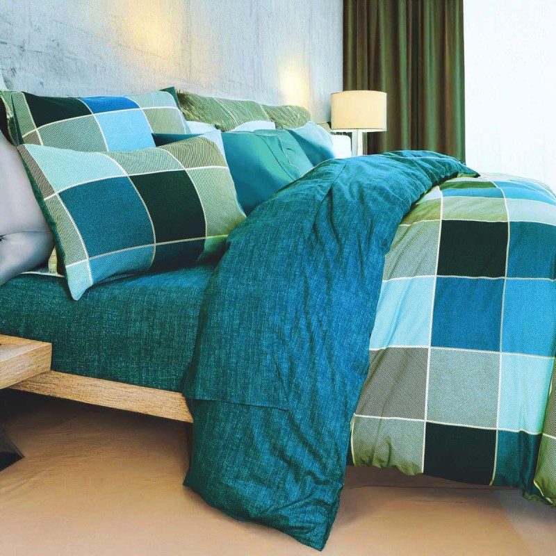 Σετ Σεντόνια Διπλά Naty Blue 4Τμχ 200X270 Espree Σετ Σεντόνια Διπλά Naty Blue 4Τμχ 200X270 Espree