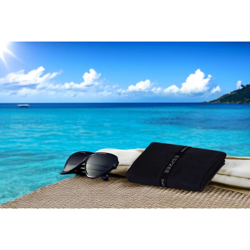 Πετσέτα Θαλάσσης Microfiber Solid Black 90X170 Espree Πετσέτα Θαλάσσης Microfiber Solid Black 90X170 Espree