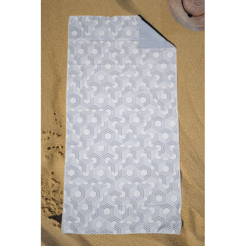 Πετσέτα Θαλάσσης Microfiber Hexa Grey 80X160 Espree Πετσέτα Θαλάσσης Microfiber Hexa Grey 80X160 Espree