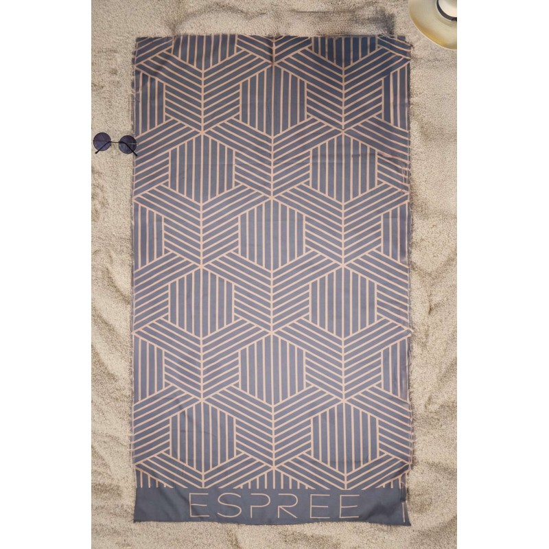 Πετσέτα Θαλάσσης Microfiber Glam Grey 80X160 Espree Πετσέτα Θαλάσσης Microfiber Glam Grey 80X160 Espree