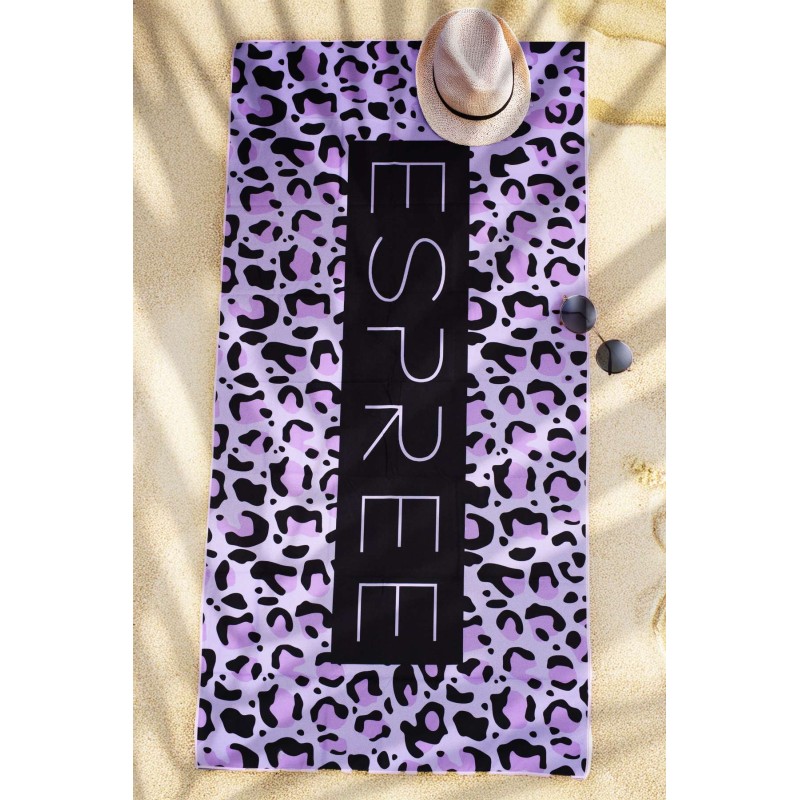 Πετσέτα Θαλάσσης Microfiber Leopard Lilac 80X160 Espree Πετσέτα Θαλάσσης Microfiber Leopard Lilac 80X160 Espree