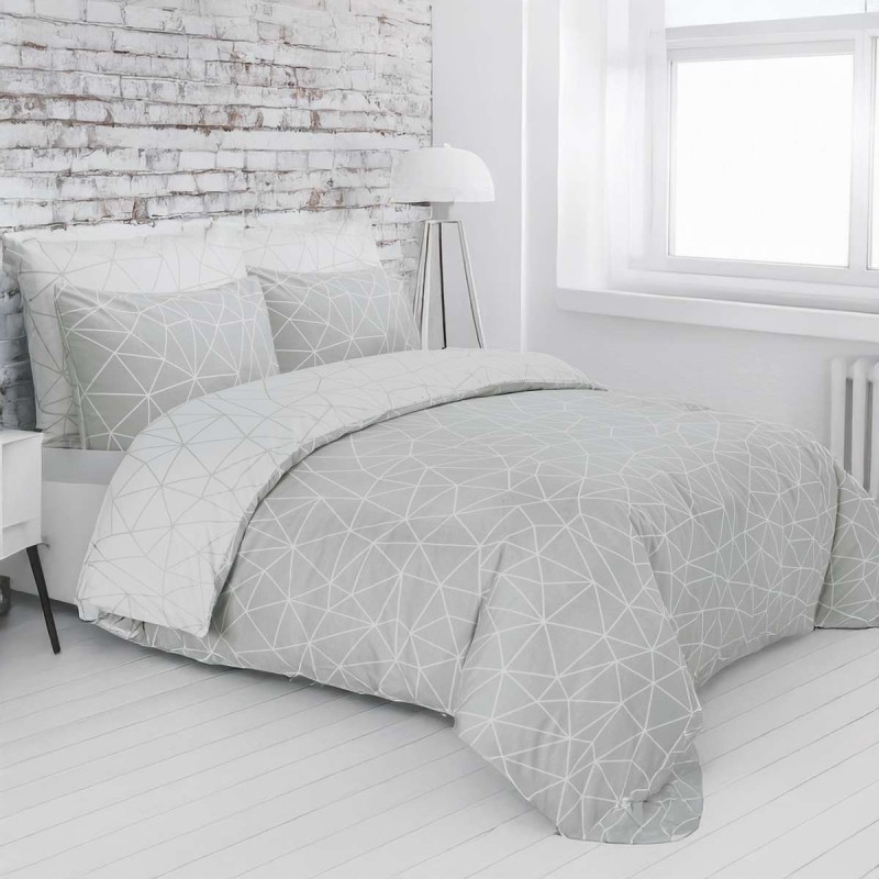 Σετ Παπλωματοθήκη Μονή Mila Grey 2Τμχ 160X240 Espree