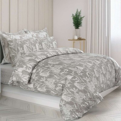 Σετ Σεντόνια Υπέρδιπλα Thistle Grey 4Τμχ Με Λάστιχο 160X200+35 Espree