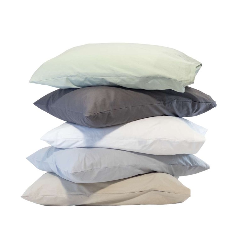 Σετ Μαξιλαροθήκες Βαμβακερές Solid Light Grey 2Τμχ 52X72 Espree Σετ Μαξιλαροθήκες Βαμβακερές Solid Light Grey 2Τμχ 52X72 Espree