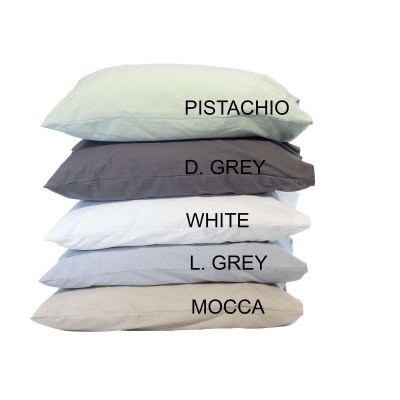 Σετ Μαξιλαροθήκες Βαμβακερές Solid Pistachio 2Τμχ 52X72 Espree